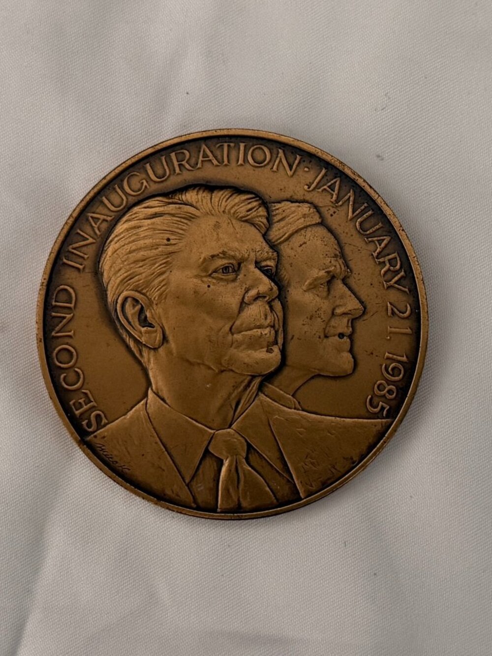 Collectible Bronze Inaugural Medal of President Ronald Reagan